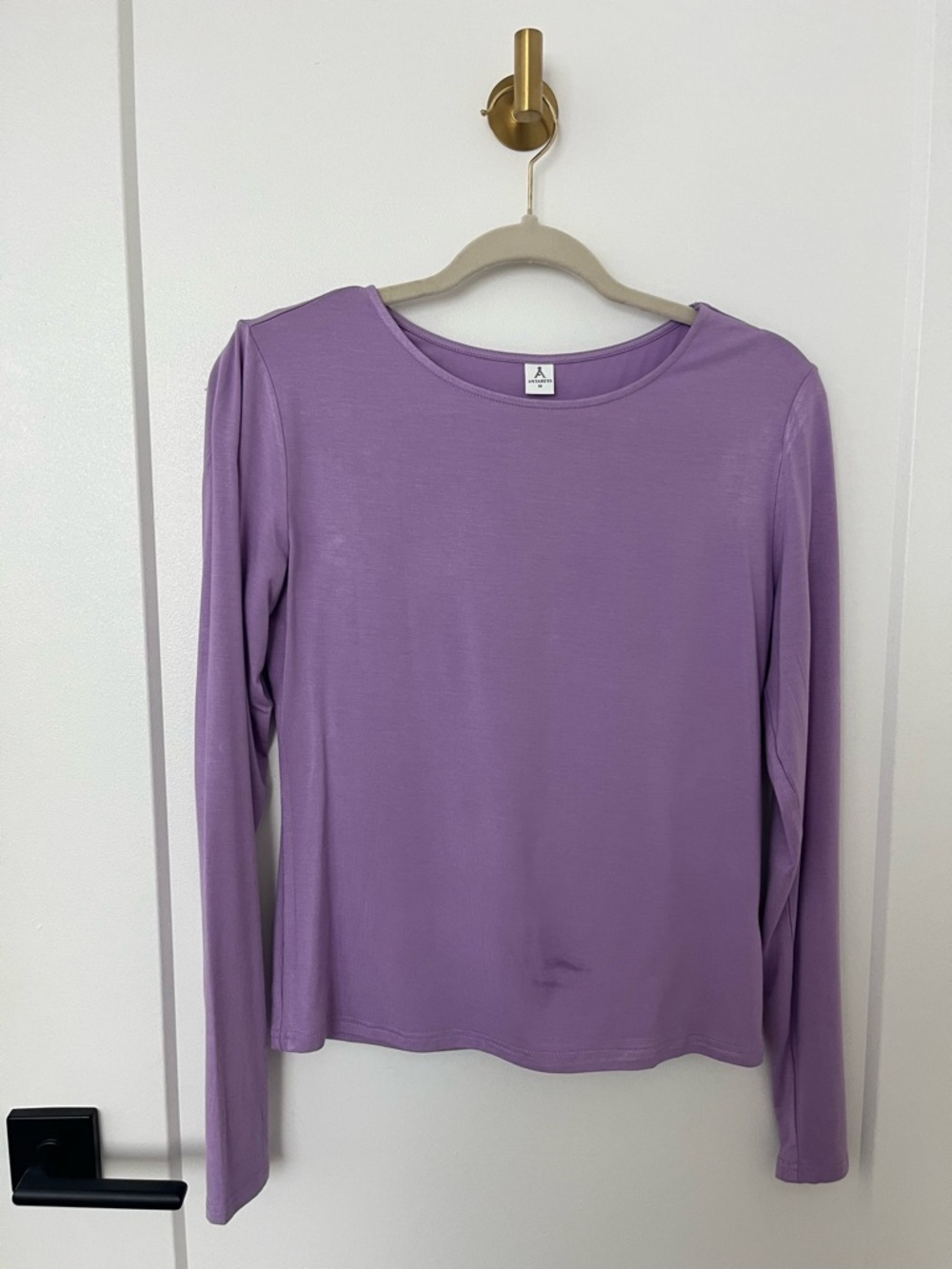 Women's Long Sleeve Crewneck Top in Lavender